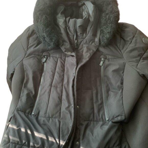 WOMEN'S 3X PLUS SIZE BLACK ZIPPERED FOG WINTER COAT - Picture 1 of 11